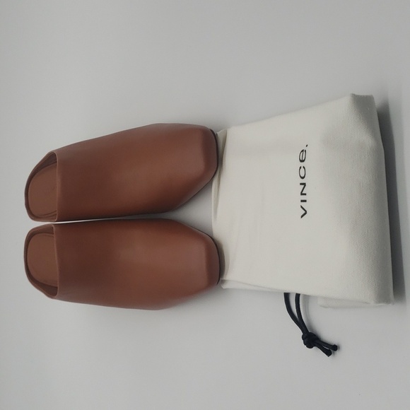 226- Vince Benita Women's Mules Genuine Leather Size 7.5 NWT - Picture 9 of 10